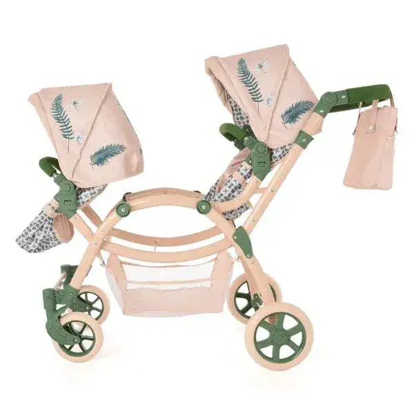 Roma RHS Twin Dolls Pram – Fern | Eco-Friendly 2-in-1 Twin Doll Pram Roma