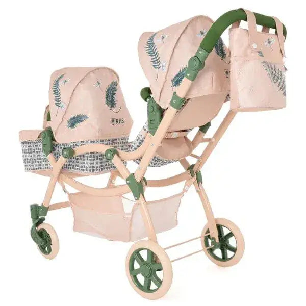 Roma RHS Twin Dolls Pram – Fern | Eco-Friendly 2-in-1 Twin Doll Pram Roma