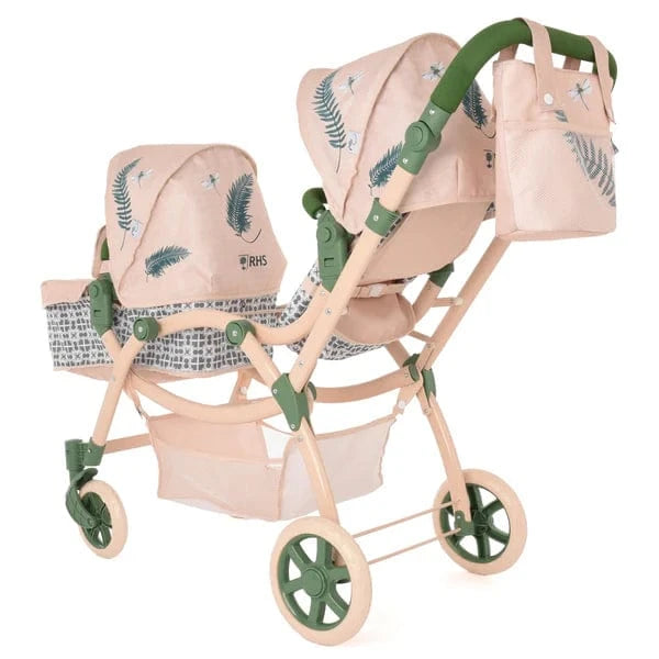 Roma RHS Twin Dolls Pram – Fern | Eco-Friendly 2-in-1 Twin Doll Pram Roma