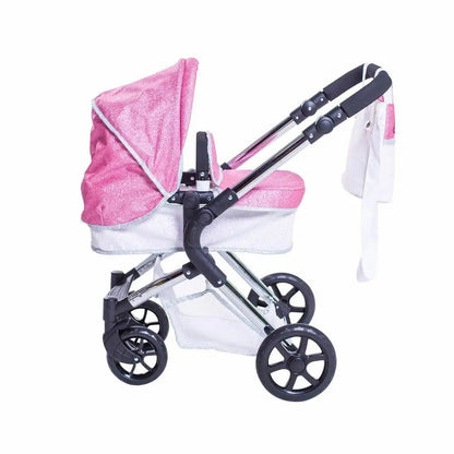 Roma Stephanie Pink Glitter Dolls Pram 3-9 Years Roma