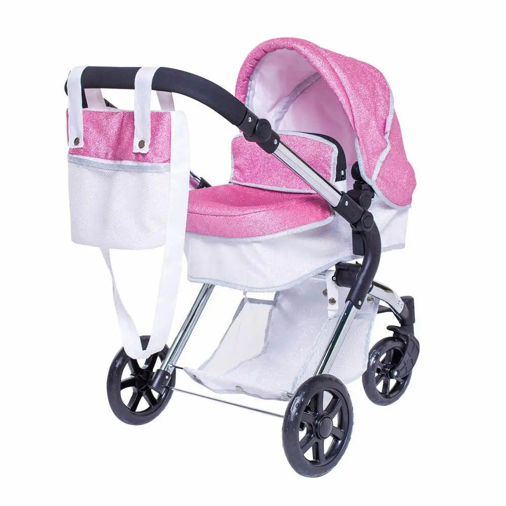 Roma Stephanie Pink Glitter Dolls Pram 3-9 Years Roma