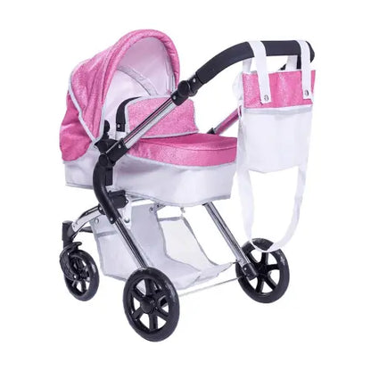 Roma Stephanie Pink Glitter Dolls Pram 3-9 Years Roma