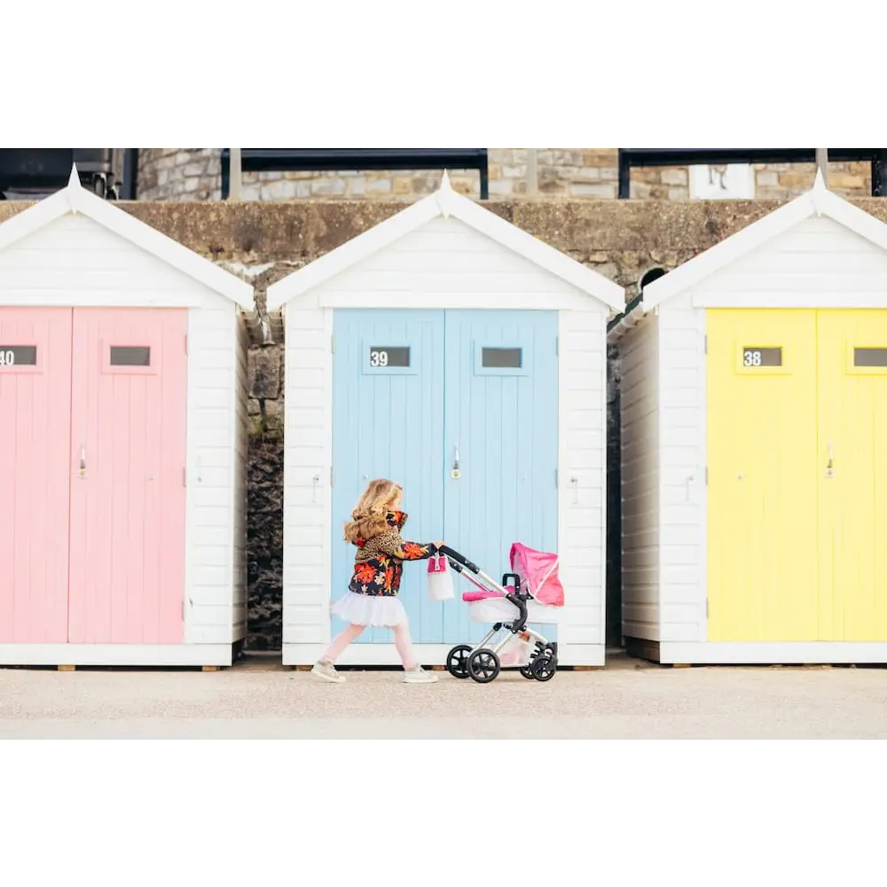 Roma Stephanie Pink Glitter Dolls Pram 3-9 Years Roma