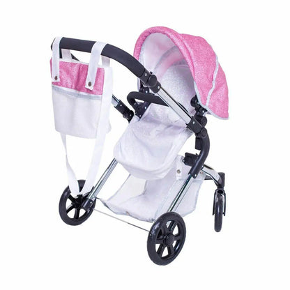 Roma Stephanie Pink Glitter Dolls Pram 3-9 Years Roma