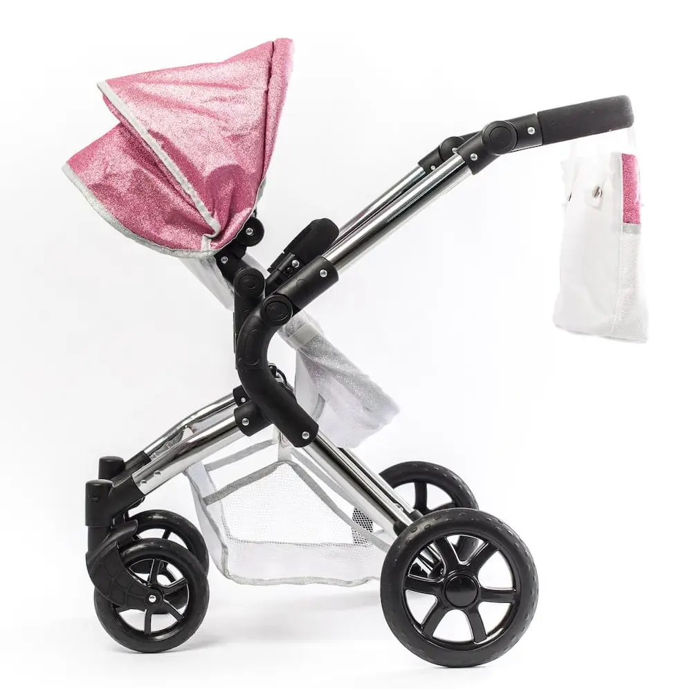 Roma Stephanie Pink Glitter Dolls Pram 3-9 Years Roma