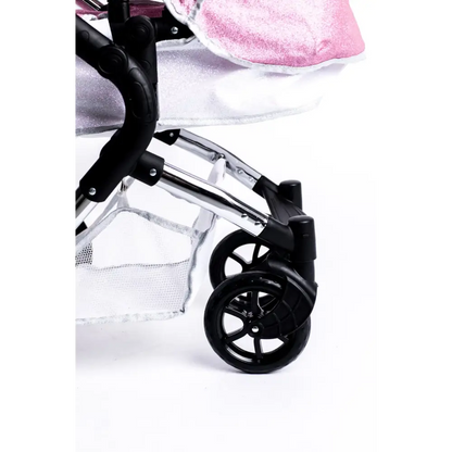 Roma Stephanie Pink Glitter Dolls Pram 3-9 Years Roma