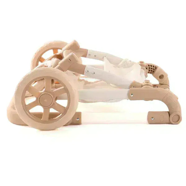 Roma Teddy Single Dolls Pram – Classic Teddy Print Pram for Ages 3+ Roma Prams