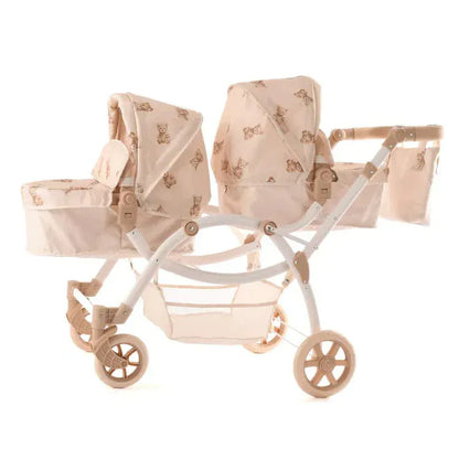 Roma Prams Roma Teddy Twin Dolls Pram – Luxury Double Dolls Pram for Ages 3–12