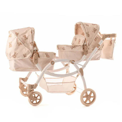 Roma Prams Roma Teddy Twin Dolls Pram – Luxury Double Dolls Pram for Ages 3–12