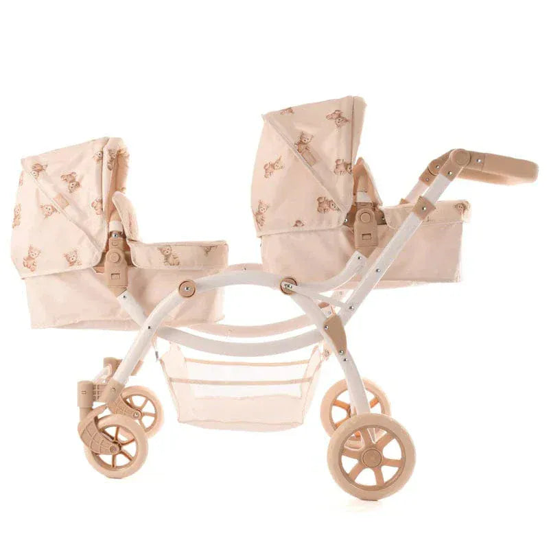 Roma Prams Roma Teddy Twin Dolls Pram – Luxury Double Dolls Pram for Ages 3–12