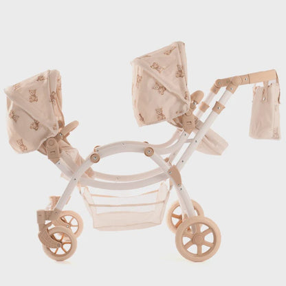 Roma Teddy Twin Dolls Pram – Luxury Double Dolls Pram for Ages 3–12 Roma Prams