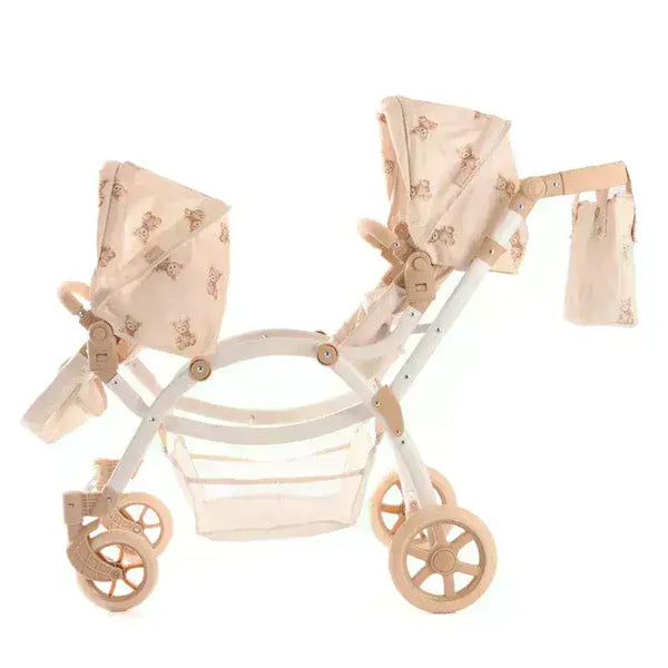 Roma Teddy Twin Dolls Pram – Luxury Double Dolls Pram for Ages 3–12 Roma Prams