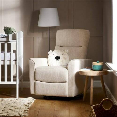 Savannah Swivel Glider Reclining Nursery Chair - Oatmeal  Obaby   