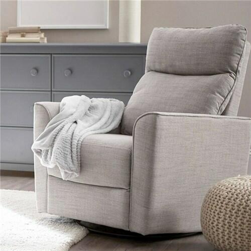 Savannah Swivel Glider Reclining Nursery Chair - Pebble  Obaby   