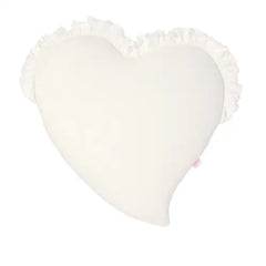 Sofija Decorative Cot Heart Pillow - Ivory