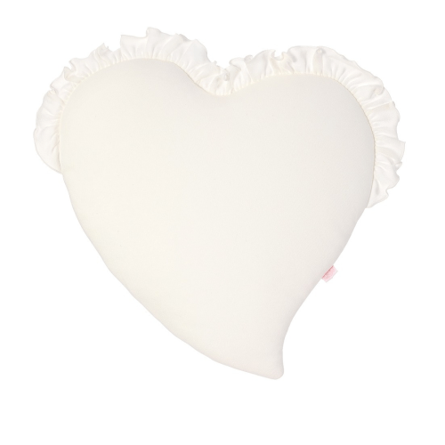 Sofija Decorative Cot Heart Pillow - Ivory  Sofjia   