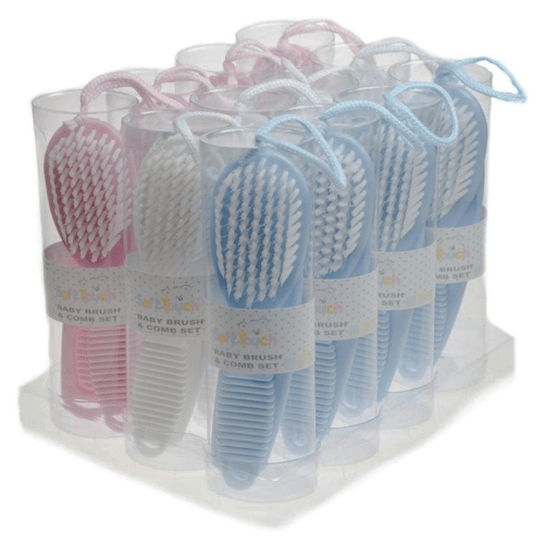 Soft Baby Brush and Comb Set  Soft Touch Blue  