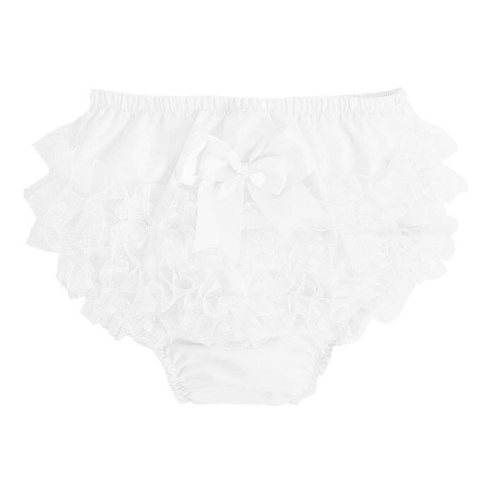 Soft Touch Frilly Knickers with Dotty lace General soft touch 0-6 Months  