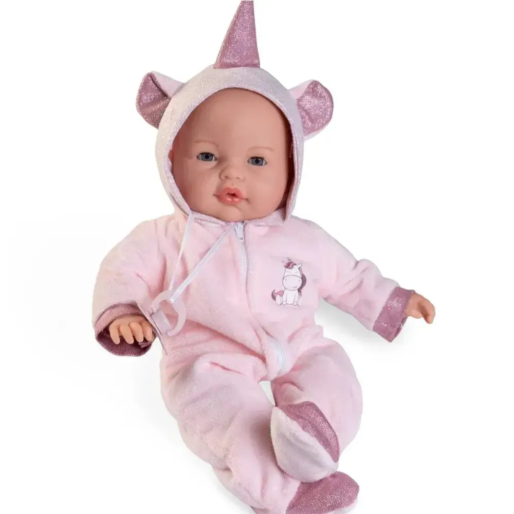 Spanish Re-Born Doll Bimba Unicorn Crying Baby Doll (37 cm) Antonio Juan