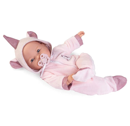 Spanish Re-Born Doll Bimba Unicorn Crying Baby Doll (37 cm) Antonio Juan