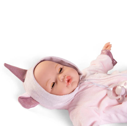 Spanish Re-Born Doll Bimba Unicorn Crying Baby Doll (37 cm) Antonio Juan