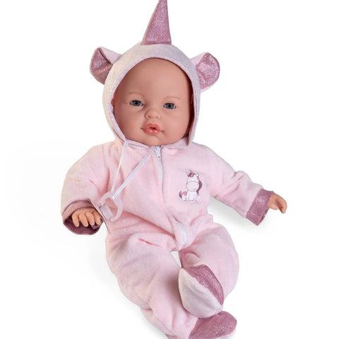 Spanish Re-Born Doll Bimba Unicorn Crying Baby Doll (37 cm)