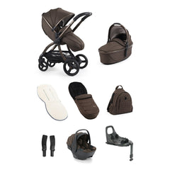 Egg3 Chocolate Velvet Luxury Bundle with Shell 360 i-Size Car Seat & 360 ISOFIX Base