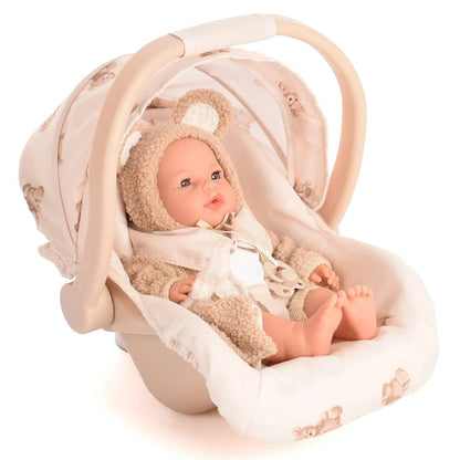 Teddy Doll & Matching Car Seat Bundle Roma Prams