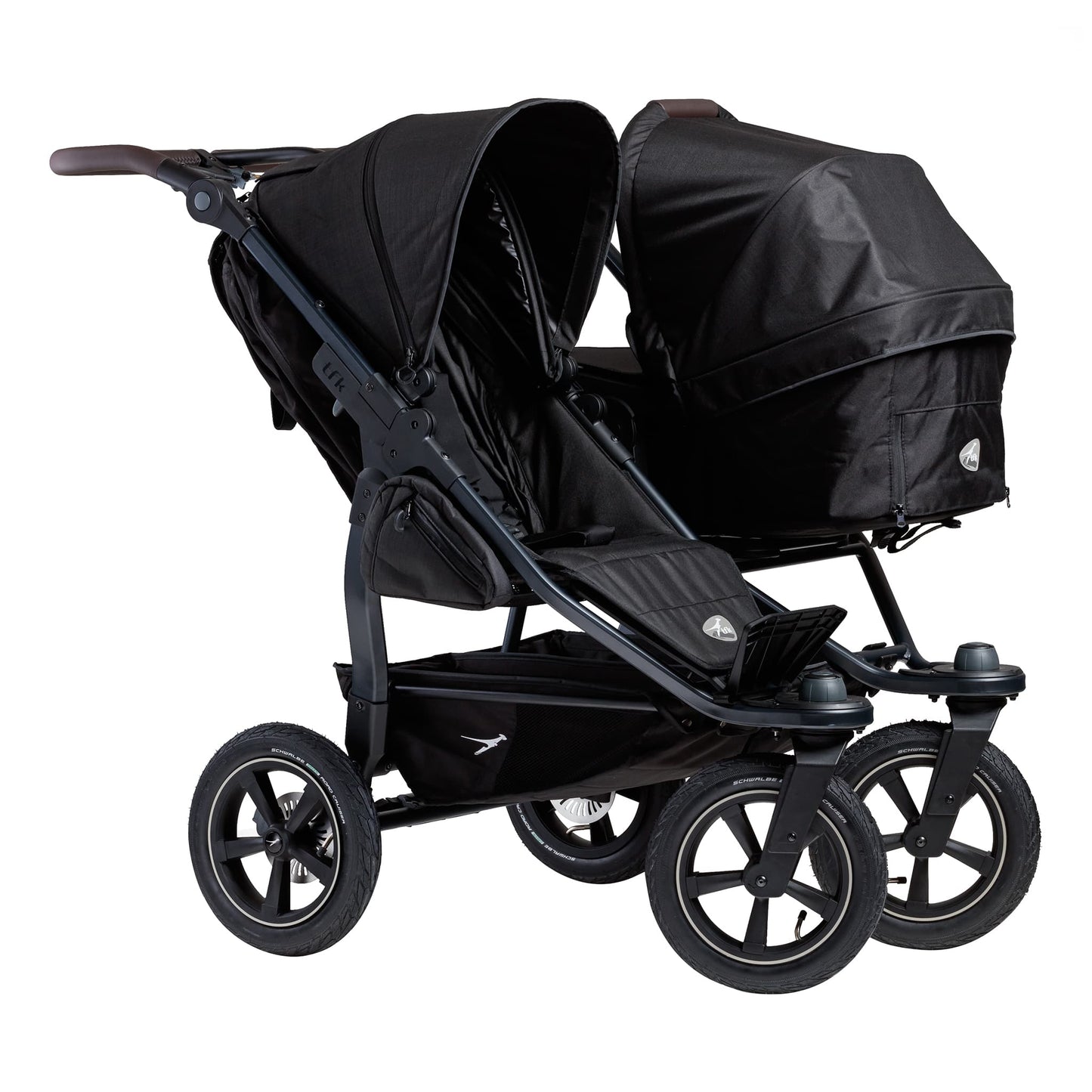 TFK Duo Twin Double Stroller Combi Seat Units - Black  TFK Air Wheels  