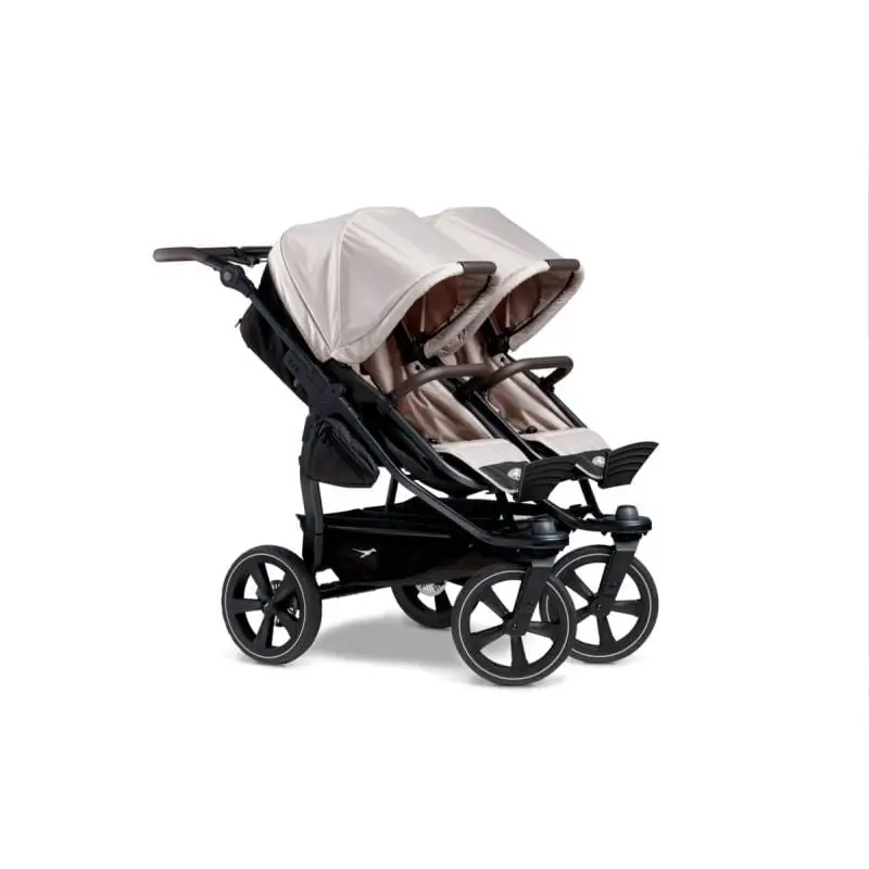 TFK Duo Twin Double Stroller Combi Seat Units - Sand  TFK Air Chamber Puncture Proof Tyres  