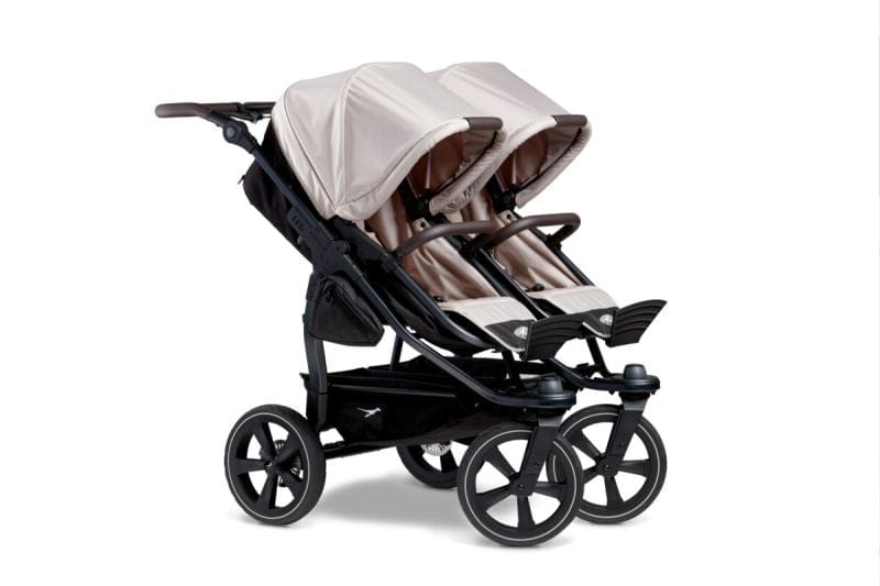 TFK Duo Twin Double Stroller Combi Seat Units - Sand  TFK Air Chamber Puncture Proof Tyres  