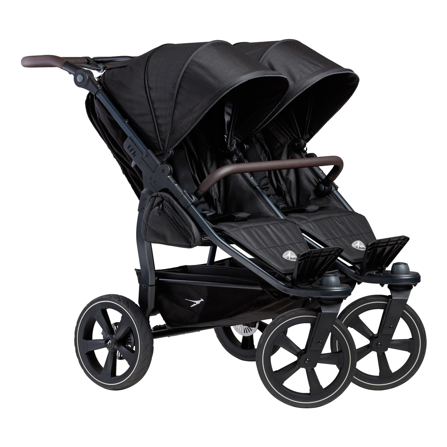 TFK Duo Twin Double Stroller Sport Seat Units - Black  TFK Air Chamber Puncture Proof Tyres  