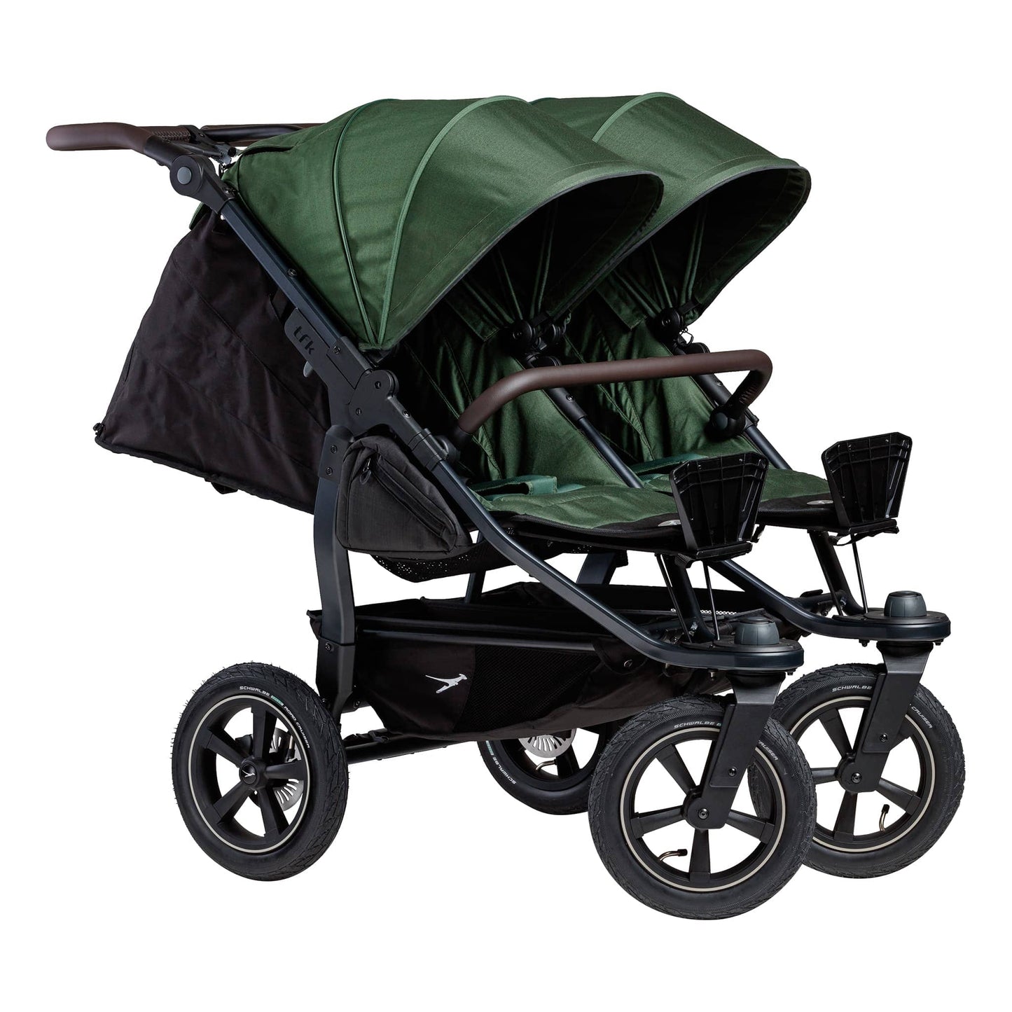 TFK Duo Twin Double Stroller Sport Seat Units - Olive  TFK Air Wheels  