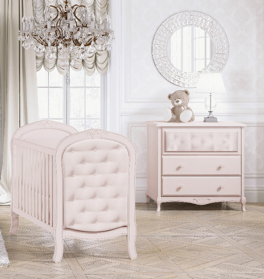 Bebecar Trama 2 Piece Luxury Nursery Furniture Set in Pink