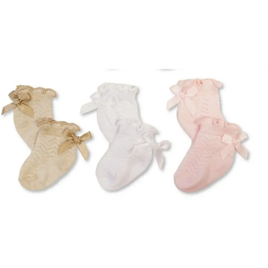 Triple pack of Baby Girls Bow Socks