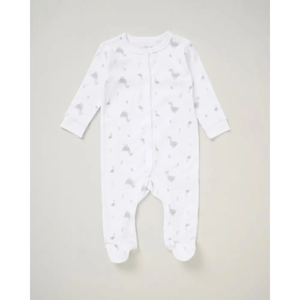 Unisex Baby Duck 5 Piece Layette Set – White & Grey