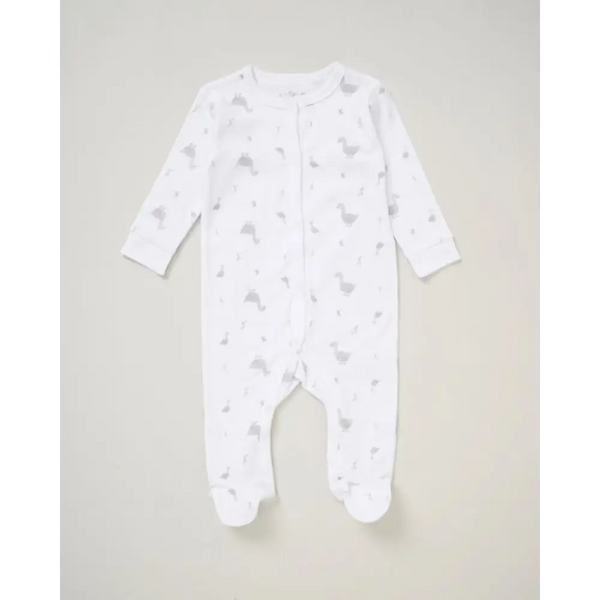 Unisex Baby Duck 5 Piece Layette Set – White & Grey