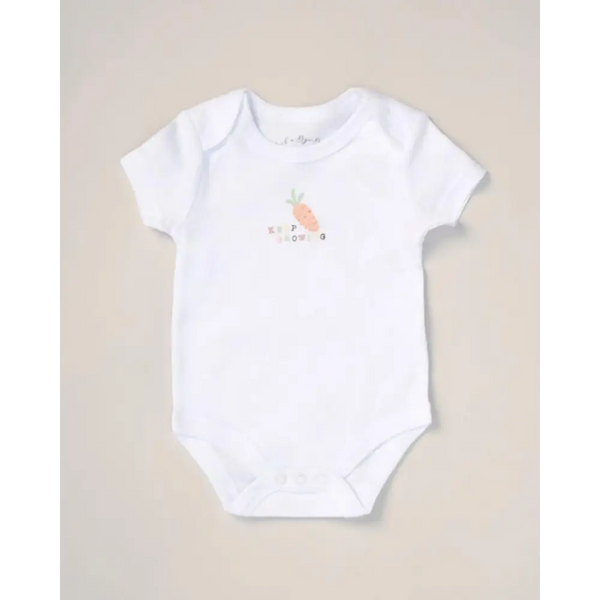 Unisex Baby “Keep Growing” 5 Piece Layette Set – White