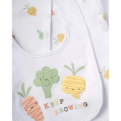 Unisex Baby “Keep Growing” 5 Piece Layette Set – White