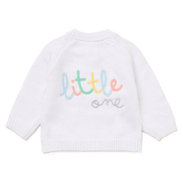 Unisex Baby Knitted Cardigan - Little One rock a bye baby