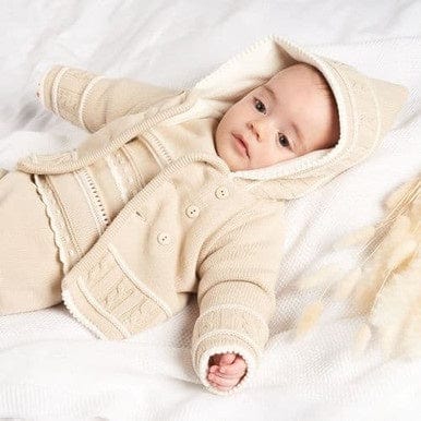 Unisex Baby Knitted Jacket - Taupe General dandelion   