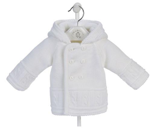 Unisex Baby Knitted Jacket - White General dandelion   