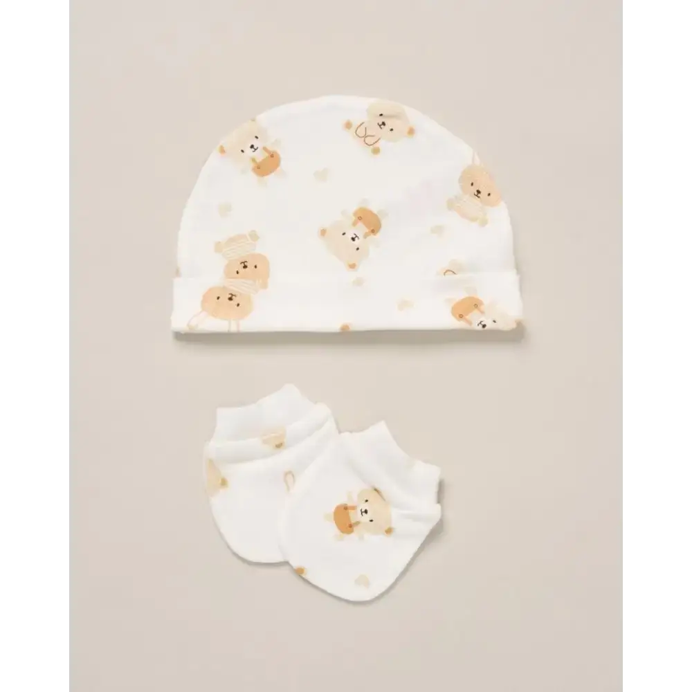 Unisex Baby Layette Set with Bears Design and Memory Book rock a bye baby