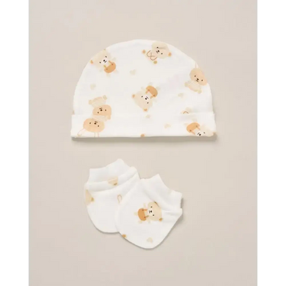 Unisex Baby Layette Set with Bears Design and Memory Book rock a bye baby