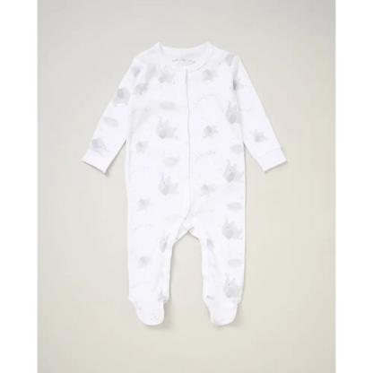 Unisex Baby “Little One Elephant” 5 Piece Layette Set – White & Grey
