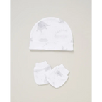 Unisex Baby “Little One Elephant” 5 Piece Layette Set – White & Grey