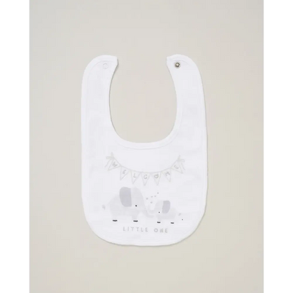 Unisex Baby White & Grey Elephants 5 Piece Set