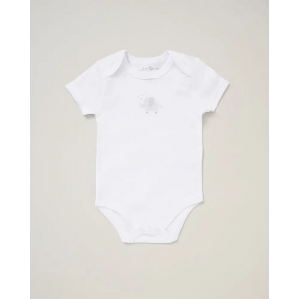 Unisex Baby White & Grey Elephants 5 Piece Set