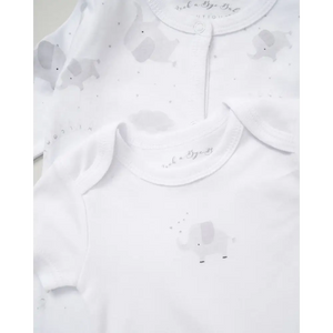Unisex Baby White & Grey Elephants 5 Piece Set