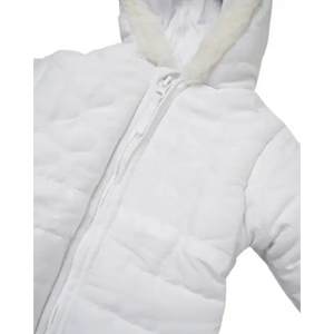 Unisex Baby White Padded Snowsuit General rock a bye baby   